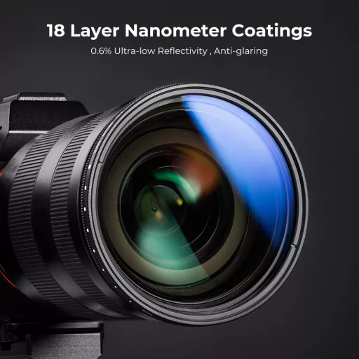 K&F Concept C Series Ultra-thin, VARIO ND 2-2000 változtatható szürkeszűrő, 55mm