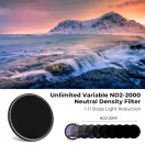 K&F Concept C Series Ultra-thin, VARIO ND 2-2000 változtatható szürkeszűrő, 58mm