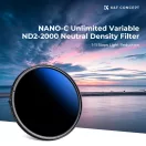 K&F Concept C Series Ultra-thin, VARIO ND 2-2000 változtatható szürkeszűrő, 58mm