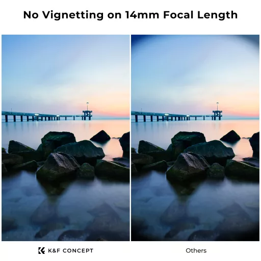 K&F Concept C Series Ultra-thin, VARIO ND 2-2000 változtatható szürkeszűrő, 62mm