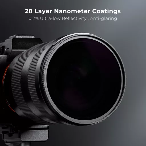 K&F Concept NANO-X ND100000 szűrő, napszűrő, vízlepergető, karcálló, 82mm