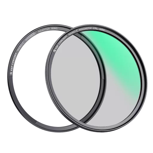 K&F Concept C Series CPL mágneses cirkuláris polár szűrő, mágneses adapterrel, 72 mm