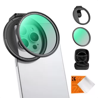   K&F Concept unverzális szűrőtartó mobiltelefonokhoz, CPL szűrő, mágneses szűrő csatlakozás, 67mm