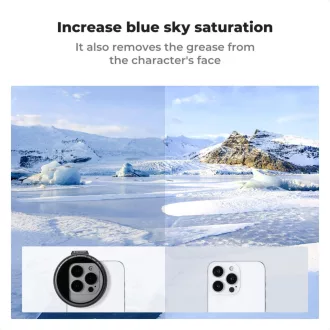   K&F Concept unverzális szűrőtartó mobiltelefonokhoz, CPL szűrő, mágneses szűrő csatlakozás, 67mm