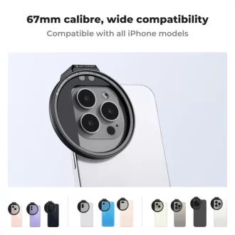   K&F Concept unverzális szűrőtartó mobiltelefonokhoz, CPL szűrő, mágneses szűrő csatlakozás, 67mm
