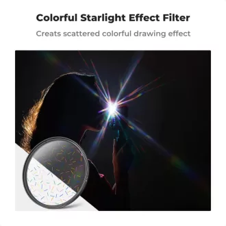   K&F Concept színes csillagszűrő, effekt szűrő, ultra vékony keret, 72mm, +3db törlőkendő