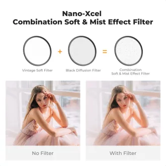   K&F Concept Nano-Xcel Series, soft, mist lágyító szűrő, karcálló, 67mm