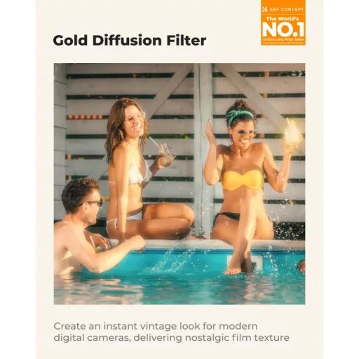 K&F Concept Nano-Xcel Series, gold diffusion 1/4 mist lágyító szűrő, karcálló, 67mm