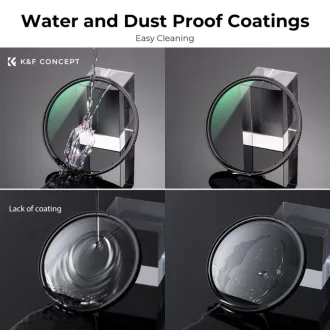   K&F Concept NANO-X series, XC15, B270, HD, CPL szűrő, vízlepergető, karcálló, zöld bevonat, 82mm