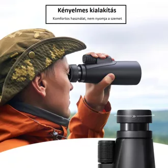   K&F Concept 12x50 HD monokulár távcső, BAK4, IP65 vízálló, fekete