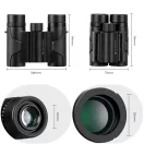 K&F Concept 8x21 HD távcső, BAK4, IP65 vízálló, fekete