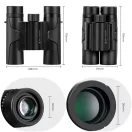 K&F Concept 10x25 HD távcső, BAK4, IP65 vízálló, fekete
