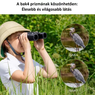 K&F Concept 10x25 HD távcső, BAK4, IP65 vízálló, fekete