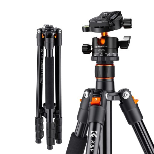 K&F Concept K234A1+BH-28L állvány, 156cm magasság, 10kg teherbírás