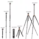K&F Concept K234A7+BH28L állvány, 200cm magasság, 10kg teherbírás, telefonadapter