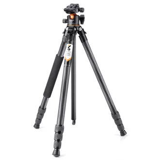   K&F Concept A254C4+BH-35L karbon állvány + monopod, fekete-narancs
