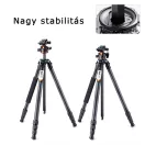 K&F Concept A254C4+BH-35L karbon állvány + monopod, fekete-narancs