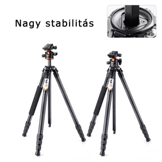   K&F Concept A254C4+BH-35L karbon állvány + monopod, fekete-narancs