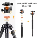 K&F Concept A254C4+BH-35L karbon állvány + monopod, fekete-narancs