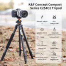 K&F Concept A254C4+BH-35L karbon állvány + monopod, fekete-narancs