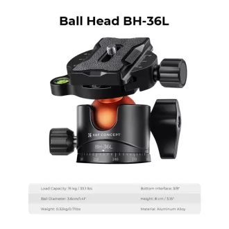   K&F Concept A255C2+BH-36L karbon állvány, 156cm magasság, 15kg teherbírás