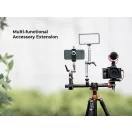 K&F Concept T255A3 + BH-28L állvány + monopod, elforgatható középoszloppal, fekete-narancssárga