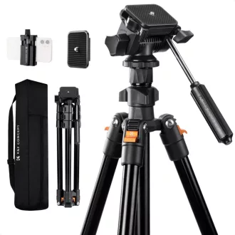   K&F Concept O234A0+BV01 állvány, 196cm magasság, 4kg teherbírás, telefonadapter