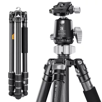   K&F Concept X284C4+BH-36 karbon állvány + monopod, 172cm magasság, 16kg teherbírás