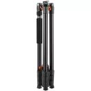 K&F Concept T254A7+BH-28L állvány + monopod, elforgatható középoszloppal, fekete-narancs