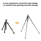 K&F Concept E224A3+BH-18 állvány, 170cm magasság, 4kg teherbírás, selfie bot, bluetooth kioldó