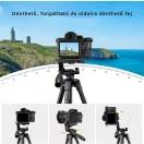 K&F Concept B174A1 állvány, telefontartó adapterrel, bluetooth kioldóval