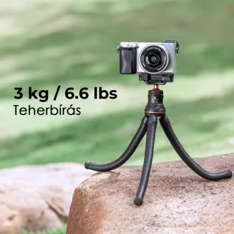   K&F Concept MS-01 hajlítható lábú állvány, gömbfejjel, bluetooth kioldóval