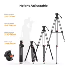 K&F Concept VA3 videó állvány, BV60 fluid video fej, 191cm magasság, 10kg teherbírás