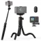 K&F Concept MS-29 hajlítható lábú állvány, selfie bot, GoPro és telefon adapter, bluetooth kioldó