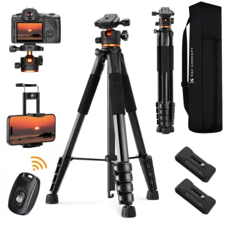  K&F Concept S255A3+BH-36 állvány, 190cm magasság, 8kg teherbírás, telefon, tablet, bluetooth adapter