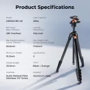 K&F Concept A305A3 + BH-40 állvány, telefon adapter