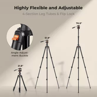 K&F Concept O234A3 + BH-36 videó állvány, telefon adapter
