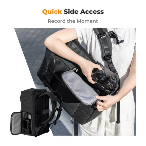 K&F Concept Beta Backpack Urban Wander 20L, fotós hátizsák, sötétszürke