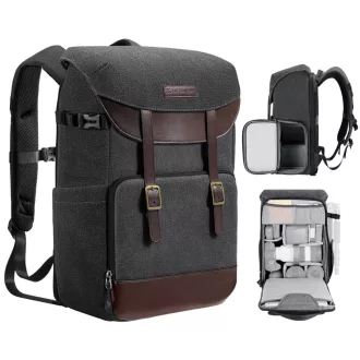   K&F Concept Beta Backpack Urban Wander 20L, fotós hátizsák, szürke barna
