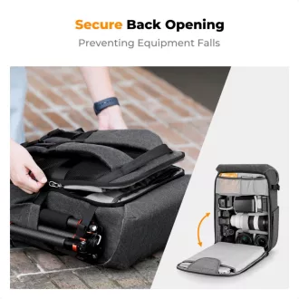   K&F Concept Beta Backpack Urban Wander 20L, fotós hátizsák, szürke barna