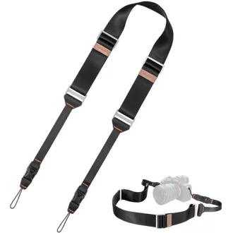   K&F Concept lapos nyakpánt gyorskioldó csattal, 4,5cm x 100-145cm, fekete