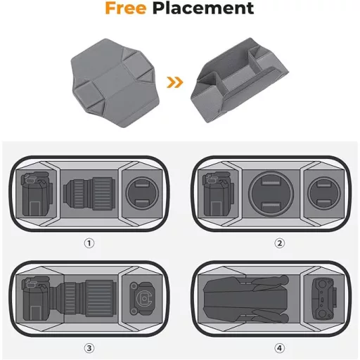 K&F Concept Alpha Sling 10L, fotós oldaltáska, fekete