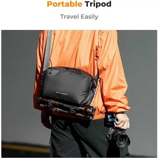K&F Concept Alpha Sling 10L, fotós oldaltáska, fekete