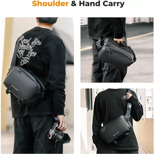 K&F Concept Alpha Sling 10L, fotós oldaltáska, fekete