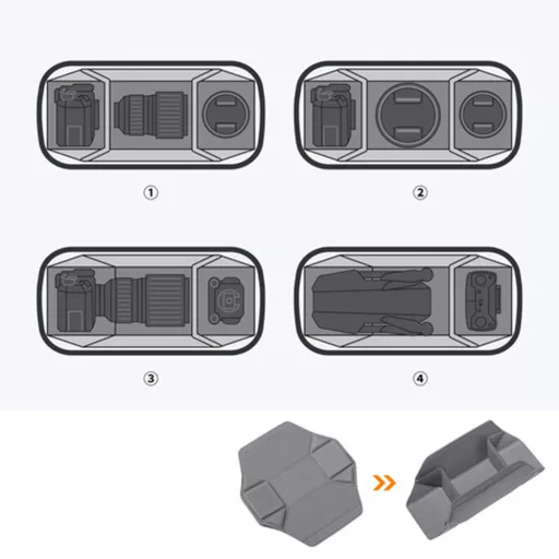 K&F Concept Alpha Sling 10L, fotós oldaltáska, fekete szürke