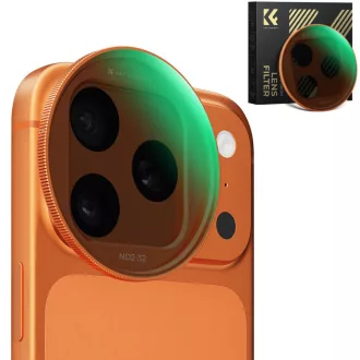   K&F Concept ND2-32 Snap-on szűrő, HD bevonat, vízálló, karcálló, narancs,  iPhone 17 Pro/Max
