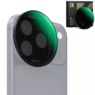   K&F Concept ND2-32 Snap-on szűrő, HD bevonat, vízálló, karcálló, fekete,  iPhone 17 Pro/Max