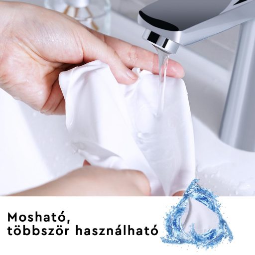 K&F Concept 20db mikroszálas törlőkendő, 15x15cm, száraz, fehér