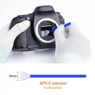   K&F Concept kamera aps-c érzékelő tisztító szett, 16 mm, 10 db-os + 20 ml tisztító folyadékkal