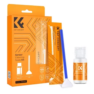   K&F Concept kamera full frame tisztító szett, 24 mm, 10 db-os + 20 ml tisztító folyadékkal